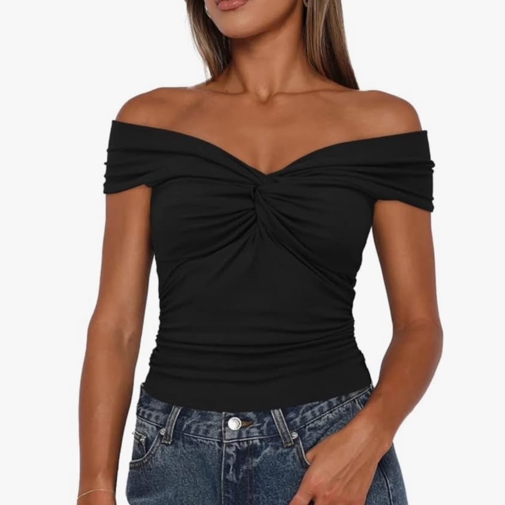 Black Off The Shoulder Top